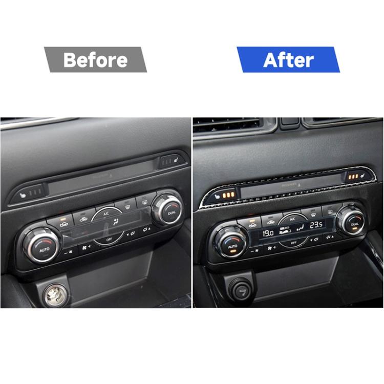 Car Carbon Fiber Central Control Panel Decorative Sticker for Mazda CX-5 2017-2018, Left and Right Drive Universal, Central Control Panel