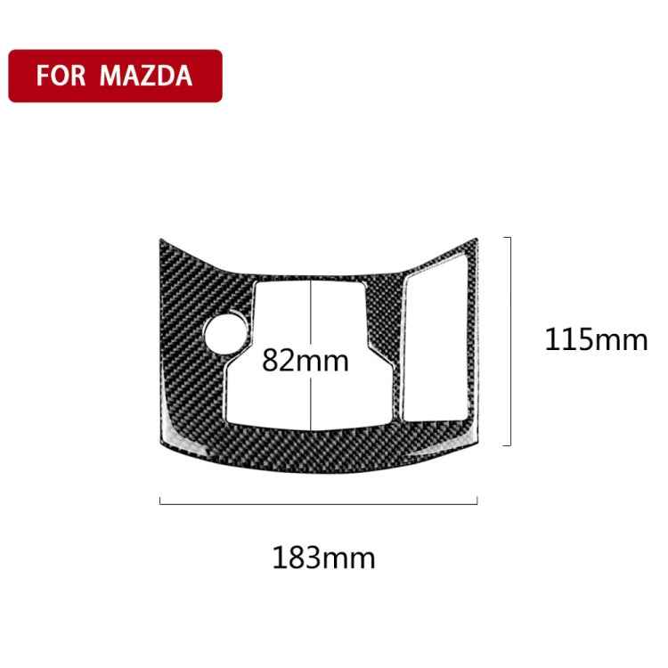 Car Carbon Fiber Electronic Handbrake Panel Decorative Sticker for Mazda CX-5 2017-2018, Right Drive