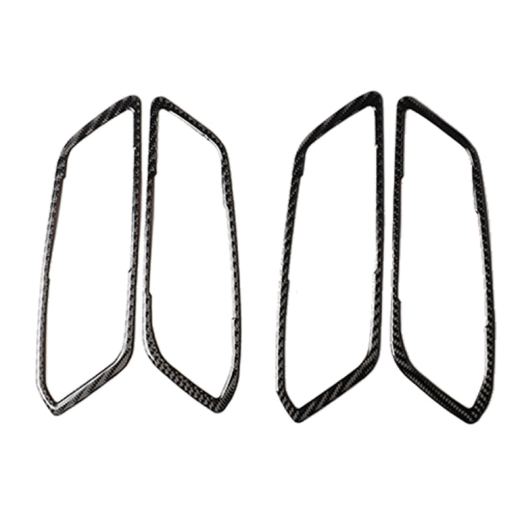 4 in 1 Car Carbon Fiber Door Handle Decorative Sticker for BMW 3 Series G20/G28/325Li/330d/335 2019-2020, Left and Right Drive Universal, Door Handle