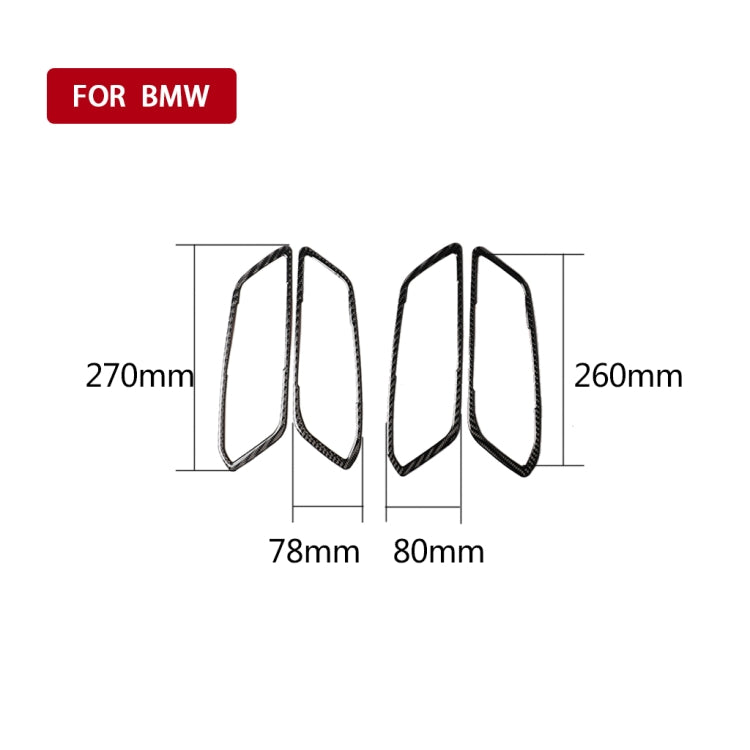 4 in 1 Car Carbon Fiber Door Handle Decorative Sticker for BMW 3 Series G20/G28/325Li/330d/335 2019-2020, Left and Right Drive Universal, Door Handle
