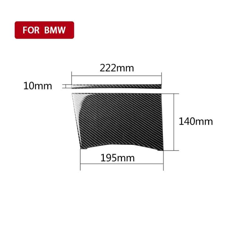 2 in 1 Car Carbon Fiber Water Cup Cover Decorative Sticker for BMW 3 Series G20/G28/325Li/330d/335 2019-2020, Left Drive