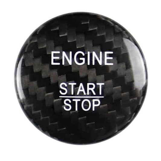 Car Carbon Fiber Solid Color One-click Start Button Decorative Sticker for Mercedes-Benz Left and Right Drive Universal