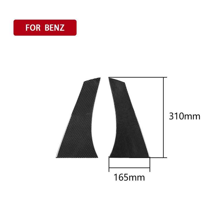 Car Carbon Fiber Rear Window Decorative Sticker for Mercedes-Benz GLA 2015-2018, Left and Right Drive Universal