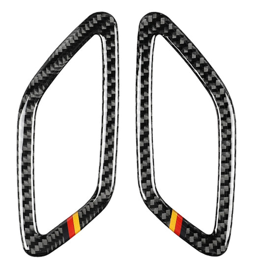 Car Carbon Fiber German Color Dashboard Air Outlet Decorative Sticker for Mercedes-Benz A Class 2013-2018/CLA 2014-2018/GLA 2015-2018, Left and Right Drive Universal, German Color Dashboard Air Outlet