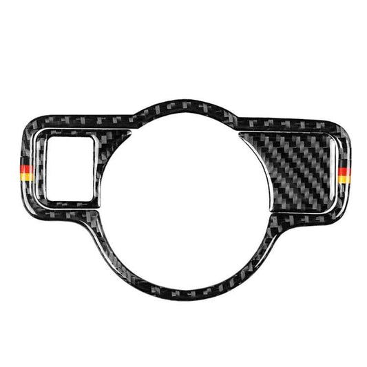 Car Carbon Fiber German Color Headlight Switch A Decorative Sticker for Mercedes-Benz A 2013-2018/B Class 2013-2018/C Class 2007-2013, Left Drive
