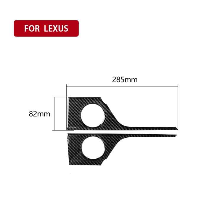 Car Carbon Fiber Rear Door Handle Decorative Sticker for Lexus RX300 / 270 / 200T / 450h 2016-2019, Left and Right Drive Universal