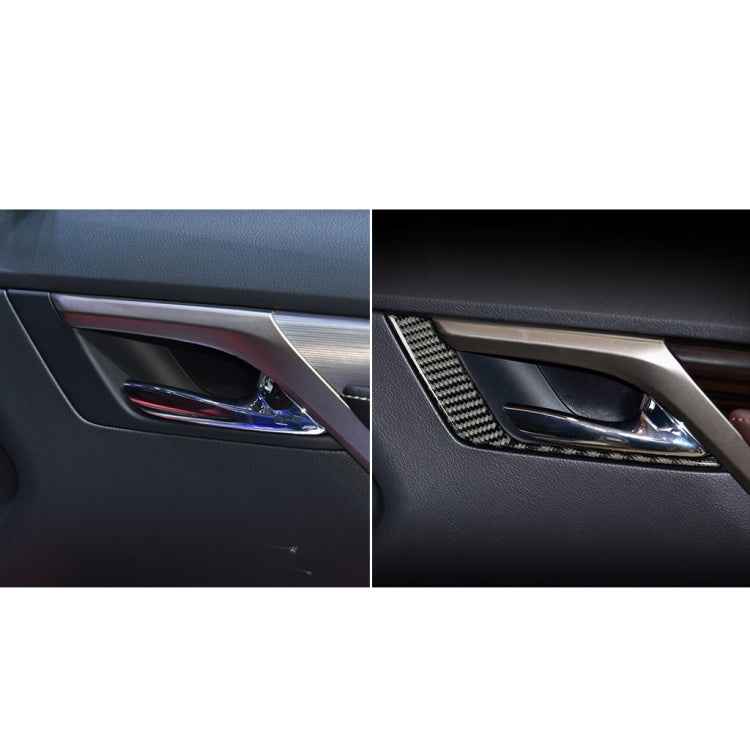 Car Carbon Fiber Front Door Handle A Decorative Sticker for Lexus RX300 / 270 / 200T / 450h 2016-2019, Right Drive