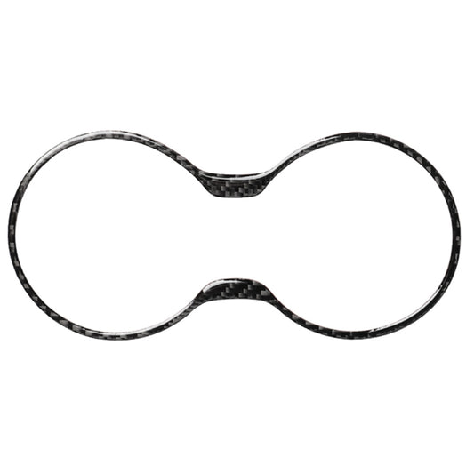 Car Carbon Fiber Water Cup Holder Frame Decorative Sticker for Lexus RX300 / 270 / 200T / 450h 2016-2019, Left and Right Drive Universal, Water Cup Holder Frame