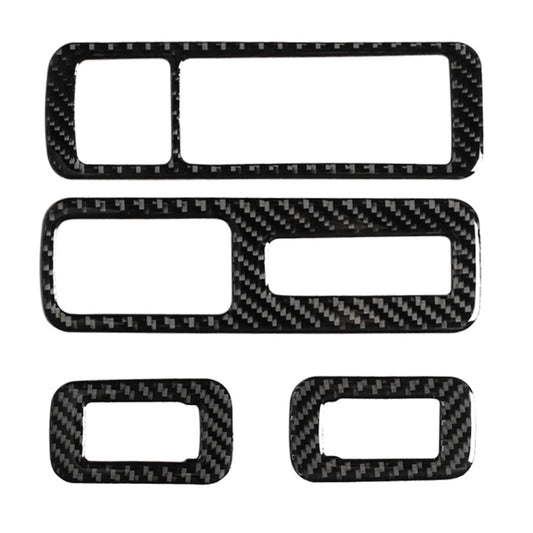 Car Carbon Fiber Window Glass Lift Decorative Sticker for Lexus RX300 / 270 / 200T / 450h 2016-2019, Right Drive, Window Glass Lift