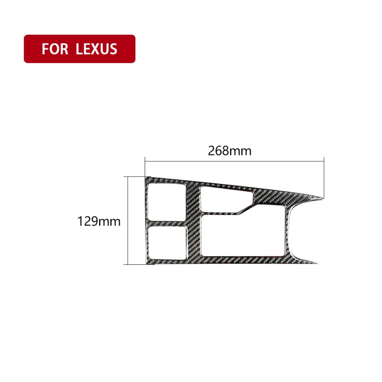 Car Carbon Fiber Gear Panel Decorative Sticker for Lexus RX300 / 270 / 200T / 450h 2016-2019, Right Drive, Gear Panel