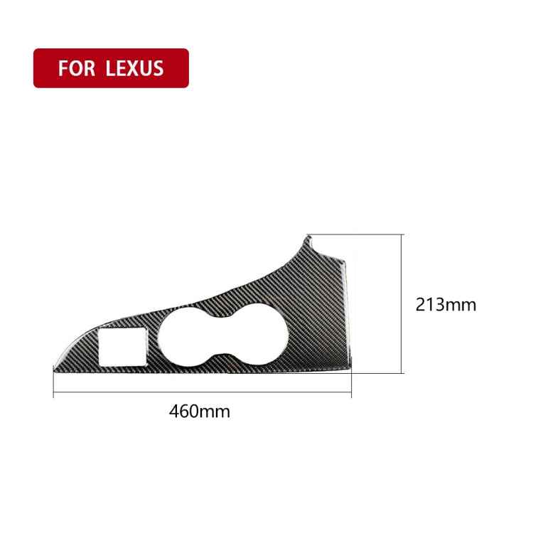 Car Carbon Fiber Water Cup Holder Panel Decorative Sticker for Lexus RX300 / 270 / 200T / 450h 2016-2019, Right Drive