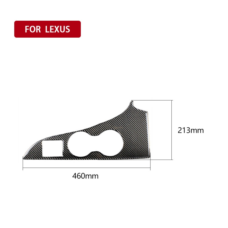 Car Carbon Fiber Water Cup Holder Panel Decorative Sticker for Lexus RX300 / 270 / 200T / 450h 2016-2019, Right Drive, Water Cup Holder Panel