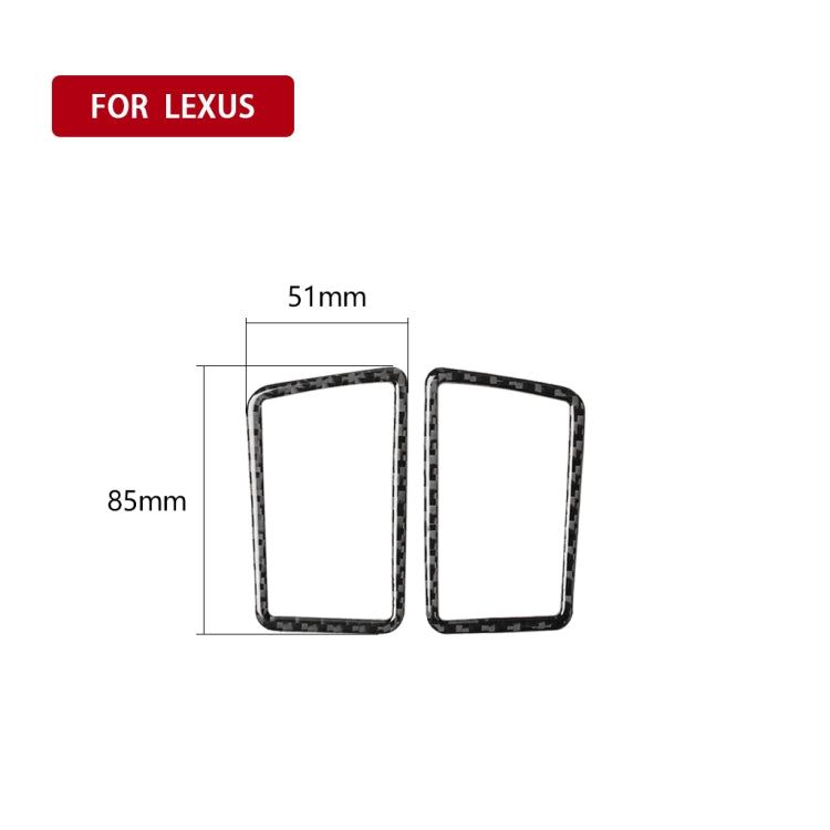 Car Carbon Fiber Dashboard Air Outlet Decorative Sticker for Lexus NX200 / 200t / 300h 2014-2021, Left and Right Drive Universal, Dashboard Air