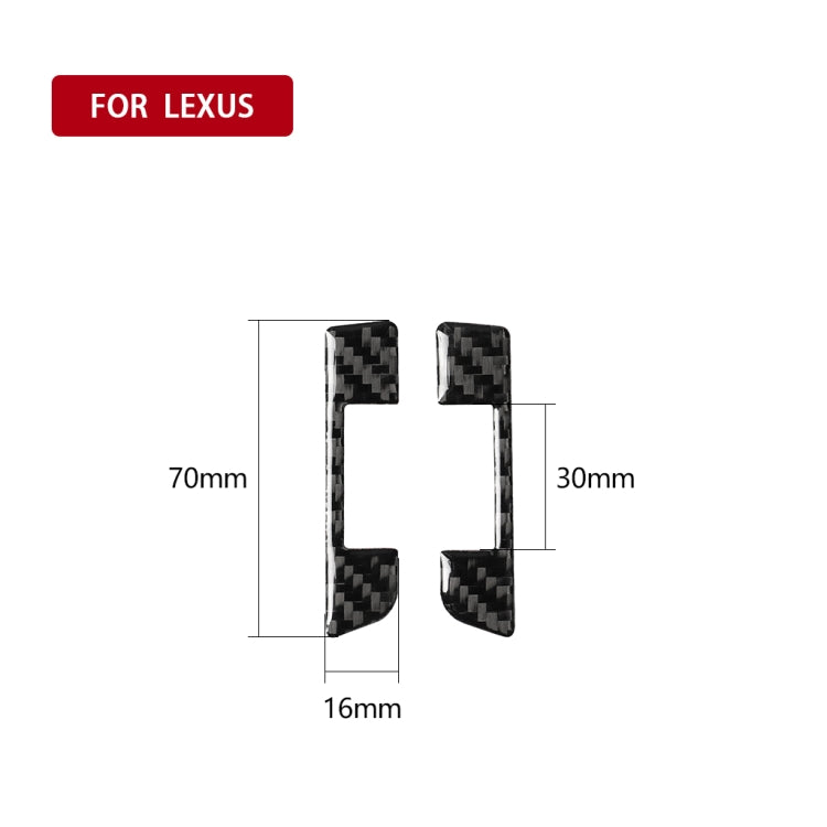 Car Carbon Fiber Left and Right Air Outlet Decorative Sticker for Lexus NX200 / 200t / 300h 2014-2021, Left and Right Drive Universal, Left and Right Air Outlet