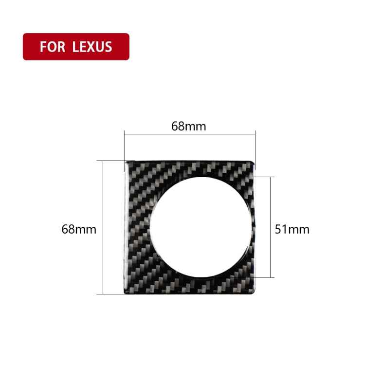 Car Carbon Fiber Knob Decorative Sticker for Lexus NX200 / 200t / 300h 2014-2021, Left and Right Drive Universal