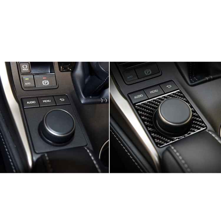 Car Carbon Fiber Knob Decorative Sticker for Lexus NX200 / 200t / 300h 2014-2021, Left and Right Drive Universal