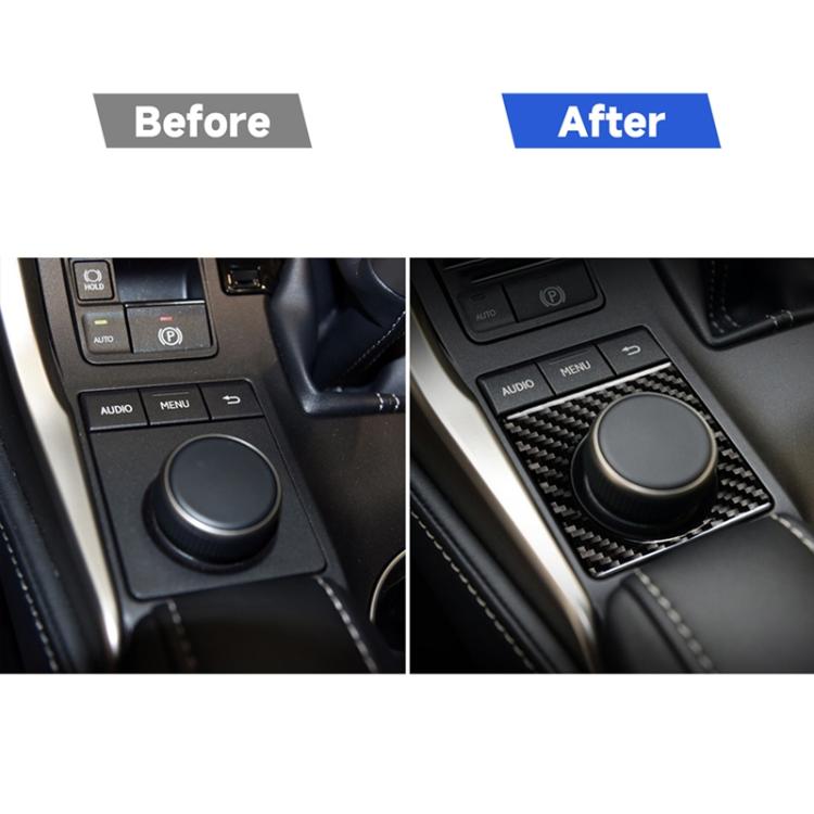 Car Carbon Fiber Knob Decorative Sticker for Lexus NX200 / 200t / 300h 2014-2021, Left and Right Drive Universal, Knob