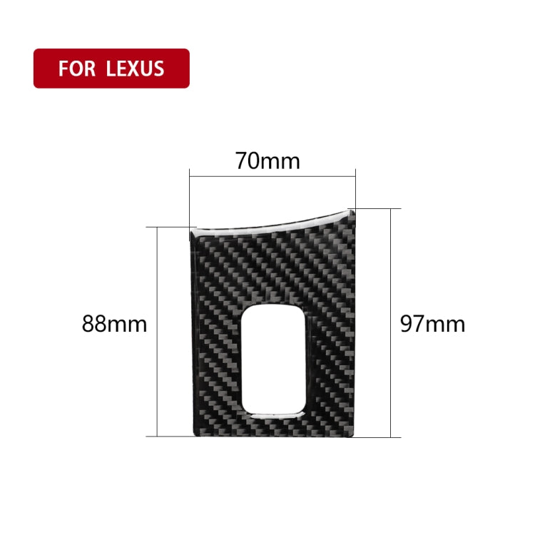 Car Carbon Fiber Armrest Box Decorative Sticker for Lexus NX200 / 200t / 300h 2014-2021, Left Drive, Armrest Box, Left Drive