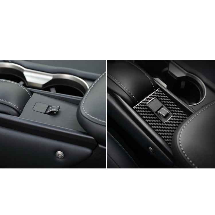 Car Carbon Fiber Armrest Box Decorative Sticker for Lexus NX200 / 200t / 300h 2014-2021, Left Drive