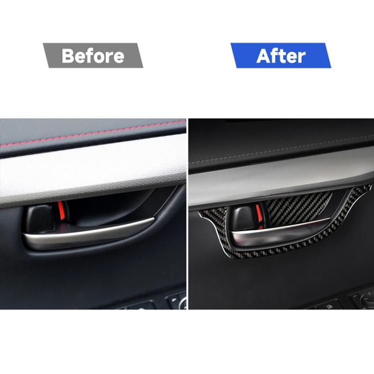 Car Carbon Fiber Inner Door Bowl Decorative Sticker for Lexus NX200 / 200t / 300h 2014-2021, Left and Right Drive Universal, Inner Door Bowl