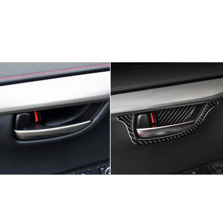 Car Carbon Fiber Inner Door Handle Decorative Sticker for Lexus NX200 / 200t / 300h 2014-2021, Left and Right Drive Universal