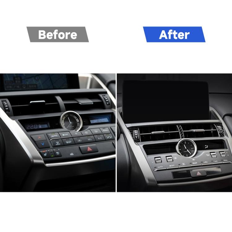 3 in 1 Car Carbon Fiber Air Outlet Decorative Sticker for Lexus NX200 / 200t / 300h 2014-2021, Left and Right Drive Universal, Air Outlet