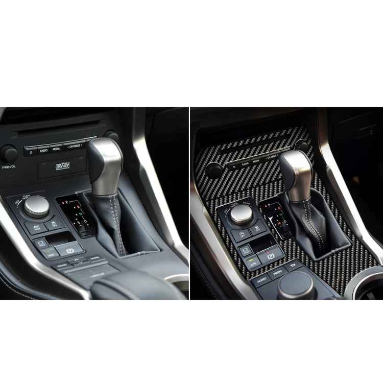 Car Carbon Fiber CD Panel Decorative Sticker for Lexus NX200 / 200t / 300h 2014-2021, Left and Right Drive Universal