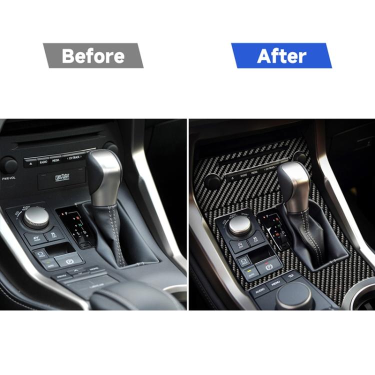 Car Carbon Fiber CD Panel Decorative Sticker for Lexus NX200 / 200t / 300h 2014-2021, Left and Right Drive Universal, CD Panel