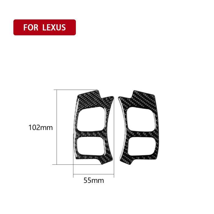 Car Carbon Fiber Steering Wheel Button Decorative Sticker for Lexus NX200 / 200t / 300h 2014-2021, Left and Right Drive Universal