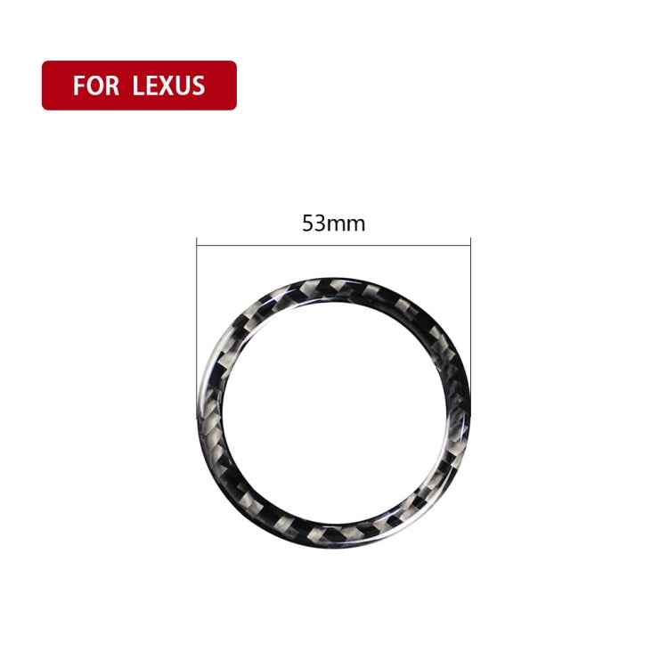 Car Carbon Fiber Start Circle Decorative Sticker for Lexus IS250 300 350C 2006-2012, Left and Right Drive Universal