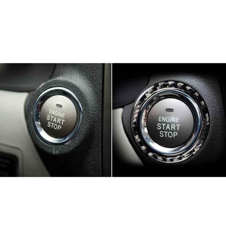 Car Carbon Fiber Start Circle Decorative Sticker for Lexus IS250 300 350C 2006-2012, Left and Right Drive Universal