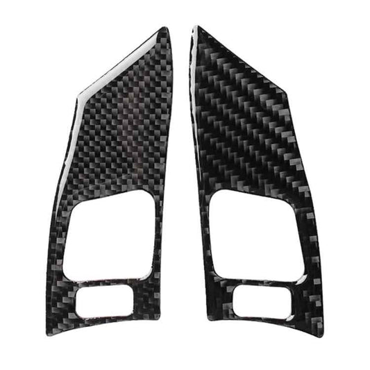Car Carbon Fiber Steering Wheel Button B Decorative Sticker for Lexus IS250 300 350C 2006-2012, Left and Right Drive Universal