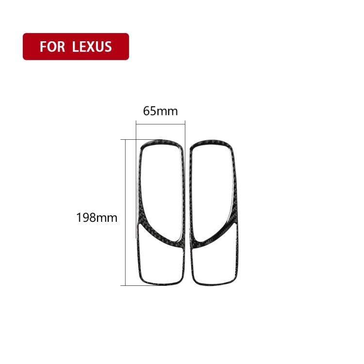 Car Carbon Fiber Rear Door Handle Decorative Sticker for Lexus IS250 300 350C 2006-2012, Left and Right Drive Universal, Rear Door Handle