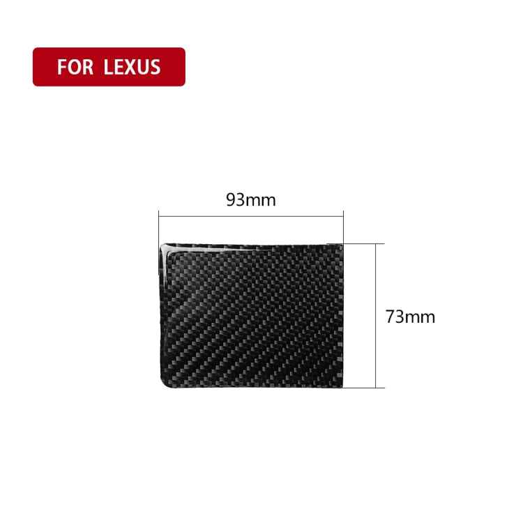 Car Carbon Fiber Water Cup Holder Panel Decorative Sticker for Lexus IS250 300 350C 2006-2012, Left and Right Drive Universal