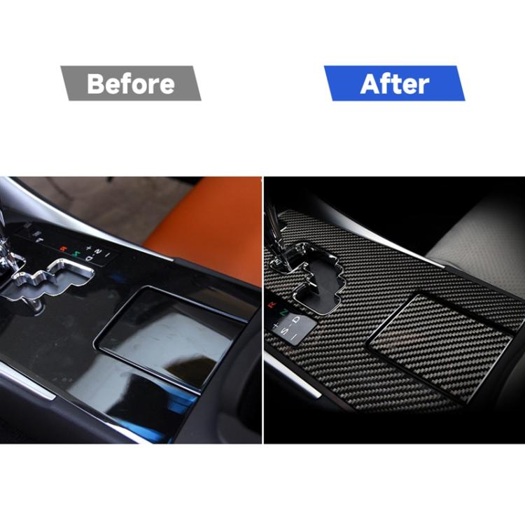 Car Carbon Fiber Water Cup Holder Panel Decorative Sticker for Lexus IS250 300 350C 2006-2012, Left and Right Drive Universal, Water Cup Holder Panel