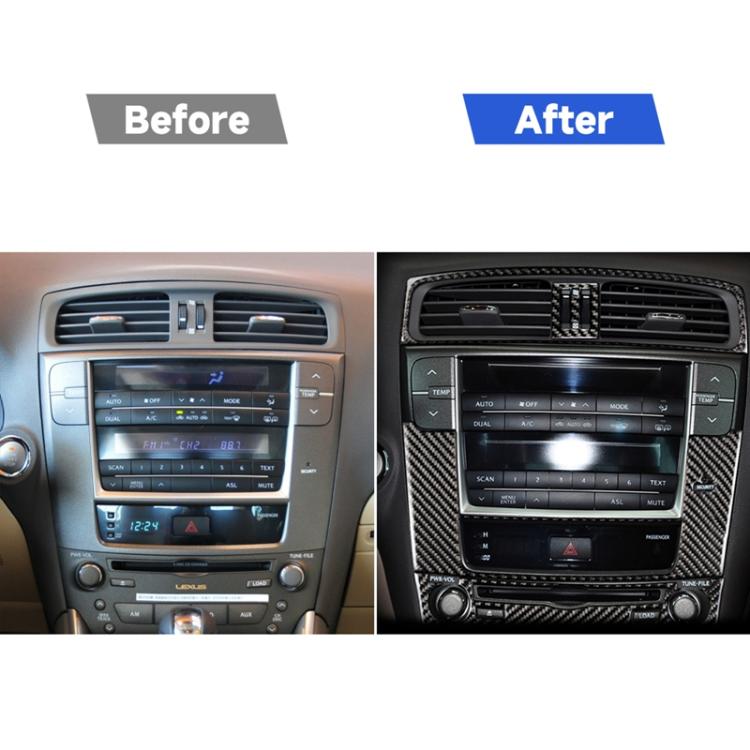 Car Carbon Fiber Navigation Panel A Decorative Sticker for Lexus IS250 300 350C 2006-2012, Left and Right Drive Universal, Navigation Panel A