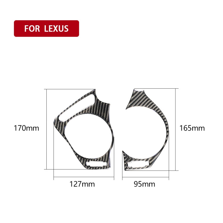 Car Carbon Fiber Big Left and Right Air Outlet Decorative Sticker for Lexus IS250 300 350C 2006-2012, Right Drive, Big Left and Right Air Outlet, Right Drive