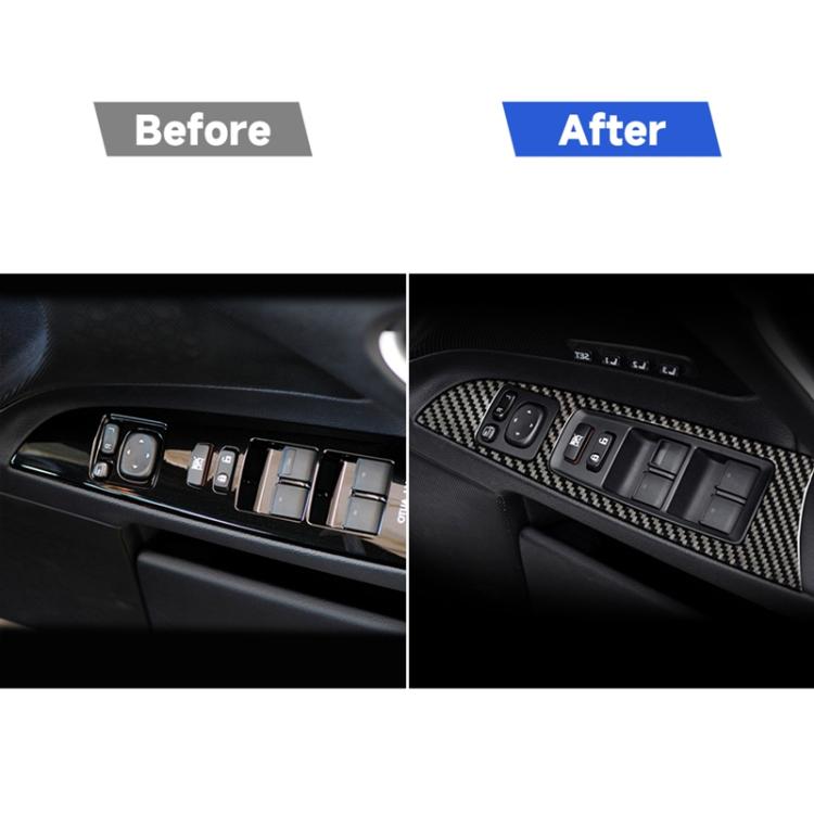 Car Carbon Fiber Window Glass Lift Decorative Sticker for Lexus IS250 300 350C 2006-2012, Right Drive, Window Glass Lift, Right Drive