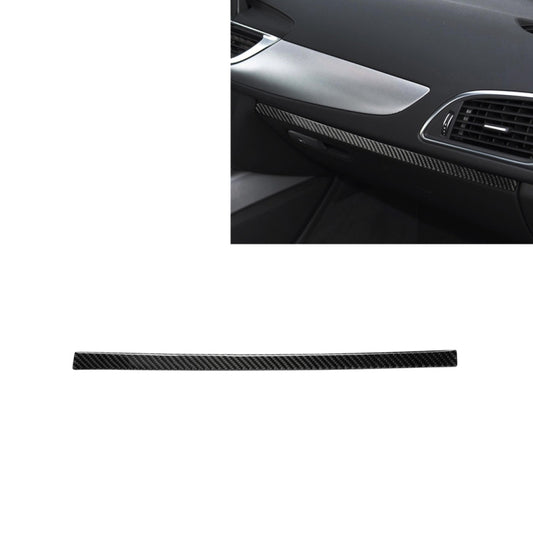 Car Carbon Fiber Passenger Seat Decorative Strip for Audi A6 S6 C7 A7 S7 4G8 2012-2018, Left and Right Drive Universal, Passenger Seat