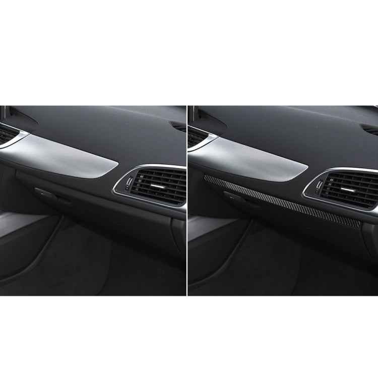 Car Carbon Fiber Passenger Seat Decorative Strip for Audi A6 S6 C7 A7 S7 4G8 2012-2018, Left and Right Drive Universal