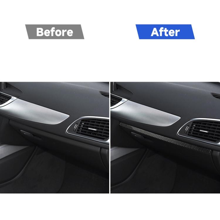 Car Carbon Fiber Passenger Seat Decorative Strip for Audi A6 S6 C7 A7 S7 4G8 2012-2018, Left and Right Drive Universal, Passenger Seat
