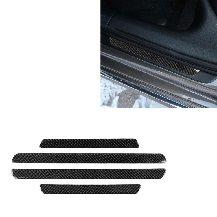 Car Carbon Fiber Threshold Decorative Sticker for Audi A6 S6 C7 A7 S7 4G8 2012-2018, Left and Right Drive Universal, Threshold