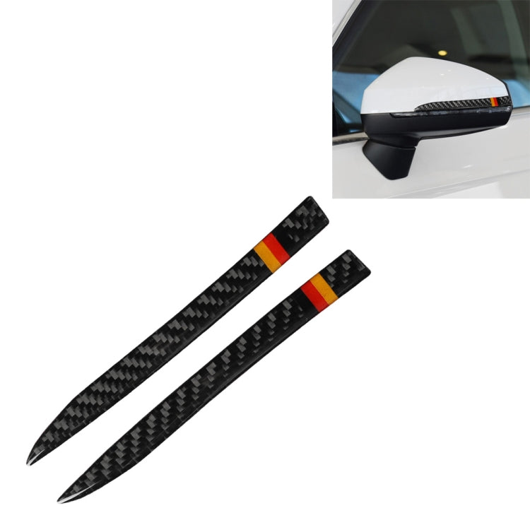Car Carbon Fiber Rearview Mirror Anti-collision Strip for Audi A6 S6 C7 A7 S7 4G8 2012-2018, Left and Right Drive Universal, Rearview Mirror