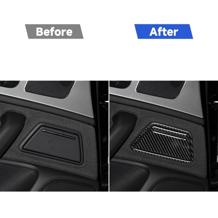 Car Carbon Fiber Ashtray Panel Decorative Sticker for Audi A6 S6 C7 A7 S7 4G8 2012-2018, Left and Right Drive Universal, Ashtray Panel