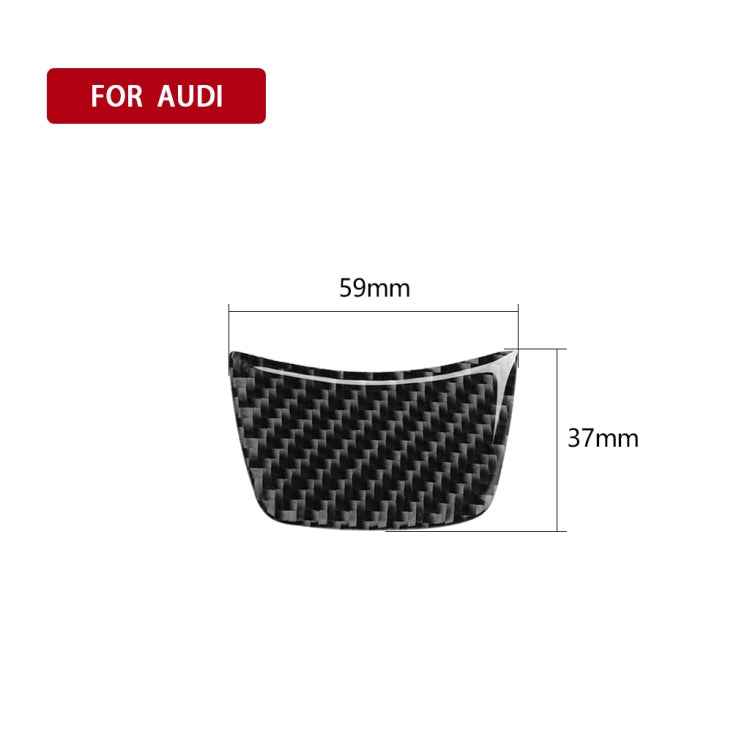 Car Carbon Fiber Steering Wheel Decorative Sticker for Audi A6 S6 C7 A7 S7 4G8 2012-2018, Left and Right Drive Universal