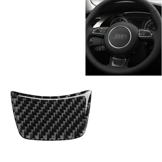 Car Carbon Fiber Steering Wheel Decorative Sticker for Audi A6 S6 C7 A7 S7 4G8 2012-2018, Left and Right Drive Universal, Steering Wheel