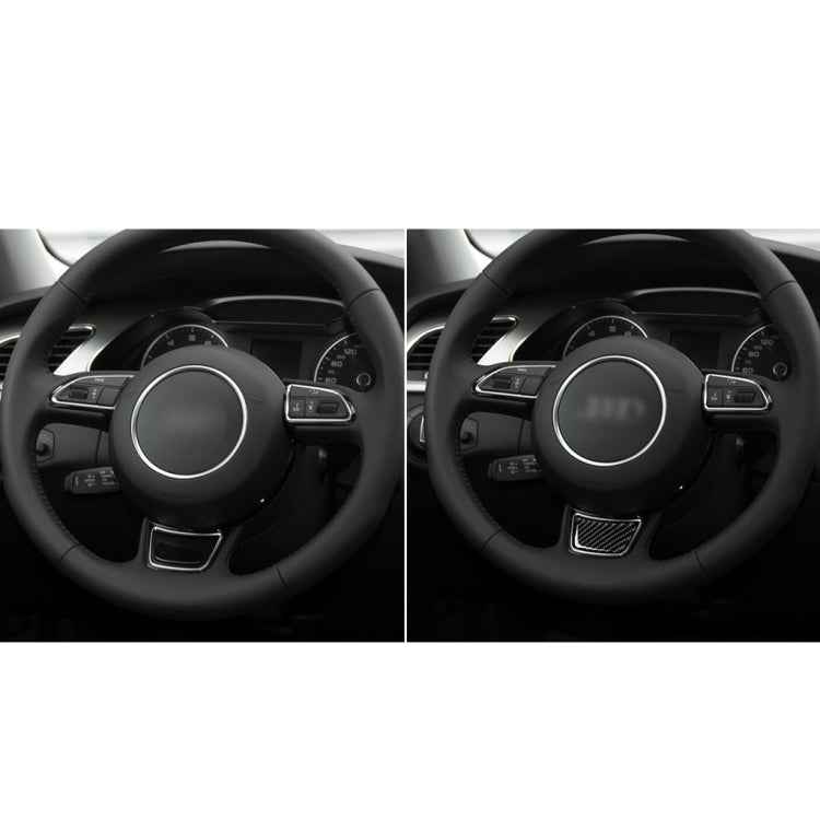 Car Carbon Fiber Steering Wheel Decorative Sticker for Audi A6 S6 C7 A7 S7 4G8 2012-2018, Left and Right Drive Universal