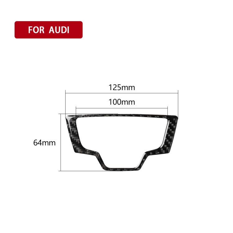 Car Carbon Fiber Multimedia Panel Decorative Sticker for Audi A6 S6 C7 A7 S7 4G8 2012-2018, Left and Right Drive Universal, Multimedia Panel