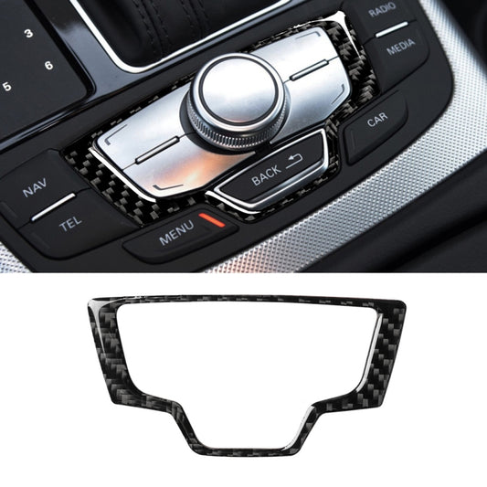 Car Carbon Fiber Multimedia Panel Decorative Sticker for Audi A6 S6 C7 A7 S7 4G8 2012-2018, Left and Right Drive Universal, Multimedia Panel