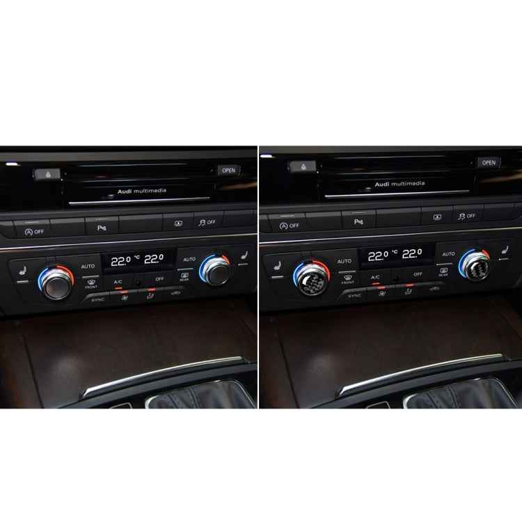 Car Carbon Fiber Air Conditioning Button Decorative Sticker for Audi A6 S6 C7 A7 S7 4G8 2012-2018, Left and Right Drive Universal